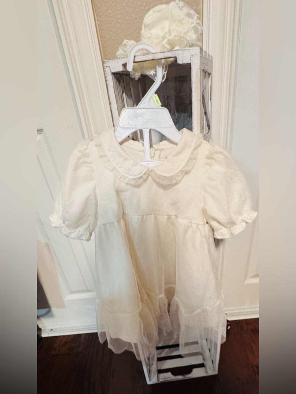 Amazon Essentials Cream Layered Tulle Baby Dress